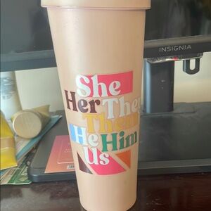 Colorful Pronoun Tumbler